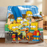 Cartoon S-simpsons-s Blanket Soft Comfortable Living Room Sofa Bed Portable Flannel Blankets Children Bedroom Decoration Gift