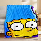 Cartoon S-simpsons-s Blanket Soft Comfortable Living Room Sofa Bed Portable Flannel Blankets Children Bedroom Decoration Gift