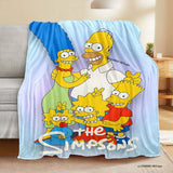 Cartoon S-simpsons-s Blanket Soft Comfortable Living Room Sofa Bed Portable Flannel Blankets Children Bedroom Decoration Gift