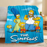 Cartoon S-simpsons-s Blanket Soft Comfortable Living Room Sofa Bed Portable Flannel Blankets Children Bedroom Decoration Gift