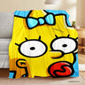 Cartoon S-simpsons-s Blanket Soft Comfortable Living Room Sofa Bed Portable Flannel Blankets Children Bedroom Decoration Gift