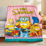 Cartoon S-simpsons-s Blanket Soft Comfortable Living Room Sofa Bed Portable Flannel Blankets Children Bedroom Decoration Gift