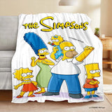 Cartoon S-simpsons-s Blanket Soft Comfortable Living Room Sofa Bed Portable Flannel Blankets Children Bedroom Decoration Gift