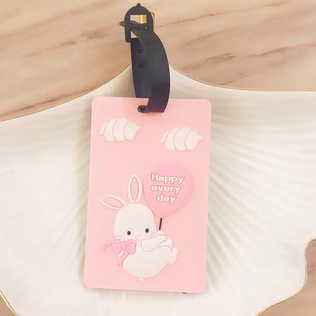 Cartoon Travel Luggage Tags Baggage Suitcase Name Address Label Holder Silica Gel Luggage Bag Tag Cute Travel Accessories