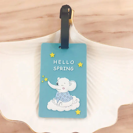 Cartoon Travel Luggage Tags Baggage Suitcase Name Address Label Holder Silica Gel Luggage Bag Tag Cute Travel Accessories