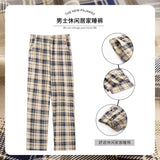 Casual Plaid Pants 4XL Sleepwear Men's Pajama Pants Spring Summer Cotton Trousers for Men Pajamas Male Comfortable Home PJ Pants