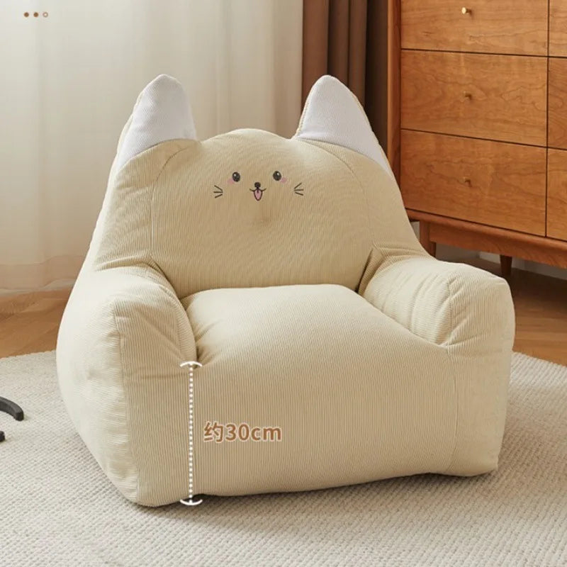 Cat Shape Cute Sofa Children-Sofa Reading Corner Baby Lazy Sofa Stool Girl Boy Baby Cute Small Sofa Chair Cartoon Seat Kids-Sofa