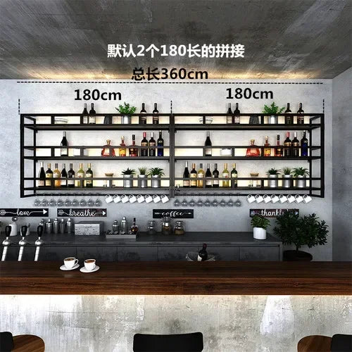 Cellar Display Wine Cabinets Bar Kitchen Metal Buffet Liquor Wine Racks Wall Mounted Storage Botellero Vino Hotel Furniture