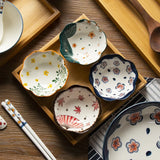 Ceramic Dessert Sauce Dish Flower Sushi Plates Tableware Disposable Kitchenware Table Decoration & Accessories