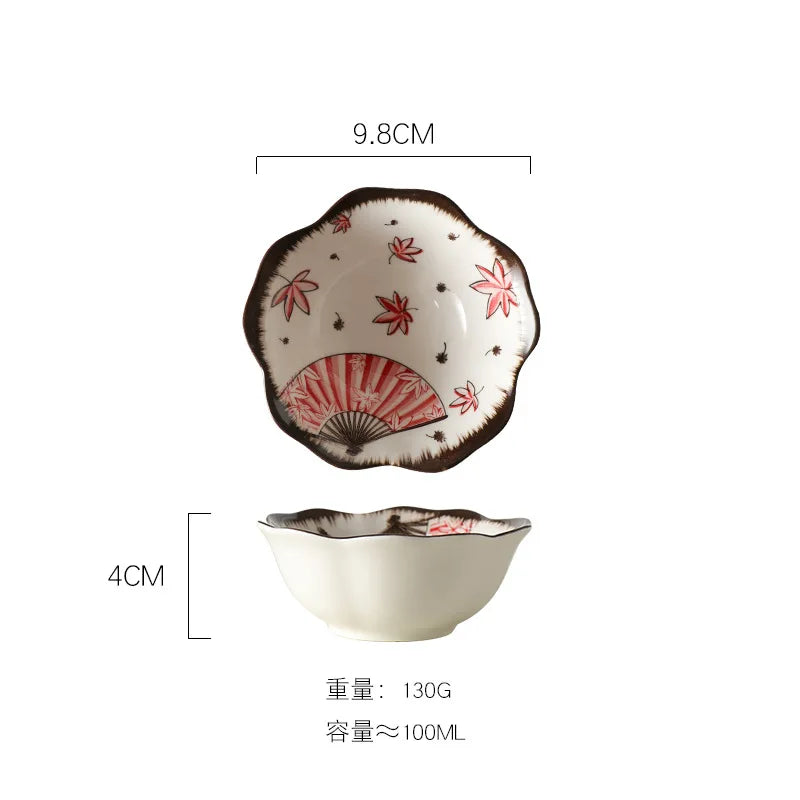 Ceramic Dessert Sauce Dish Flower Sushi Plates Tableware Disposable Kitchenware Table Decoration & Accessories