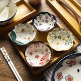 Ceramic Dessert Sauce Dish Flower Sushi Plates Tableware Disposable Kitchenware Table Decoration & Accessories