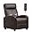 Chair Massage Home Theater Seating Wing Back Pu Leather Modern Single Living Room Reclining Sofa with Footrest (Black)