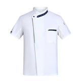 Chef Jacket Men Women Short Sleeve Restaurant Kitchen Cook Clothes Bakery Waiter Uniform