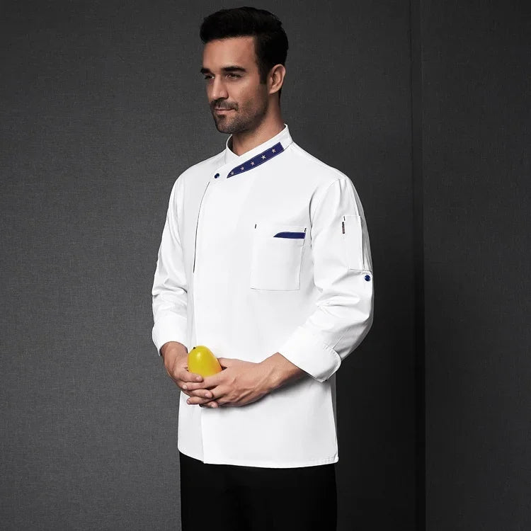 Chef Jacket Men Women Short Sleeve Restaurant Kitchen Cook Clothes Bakery Waiter Uniform