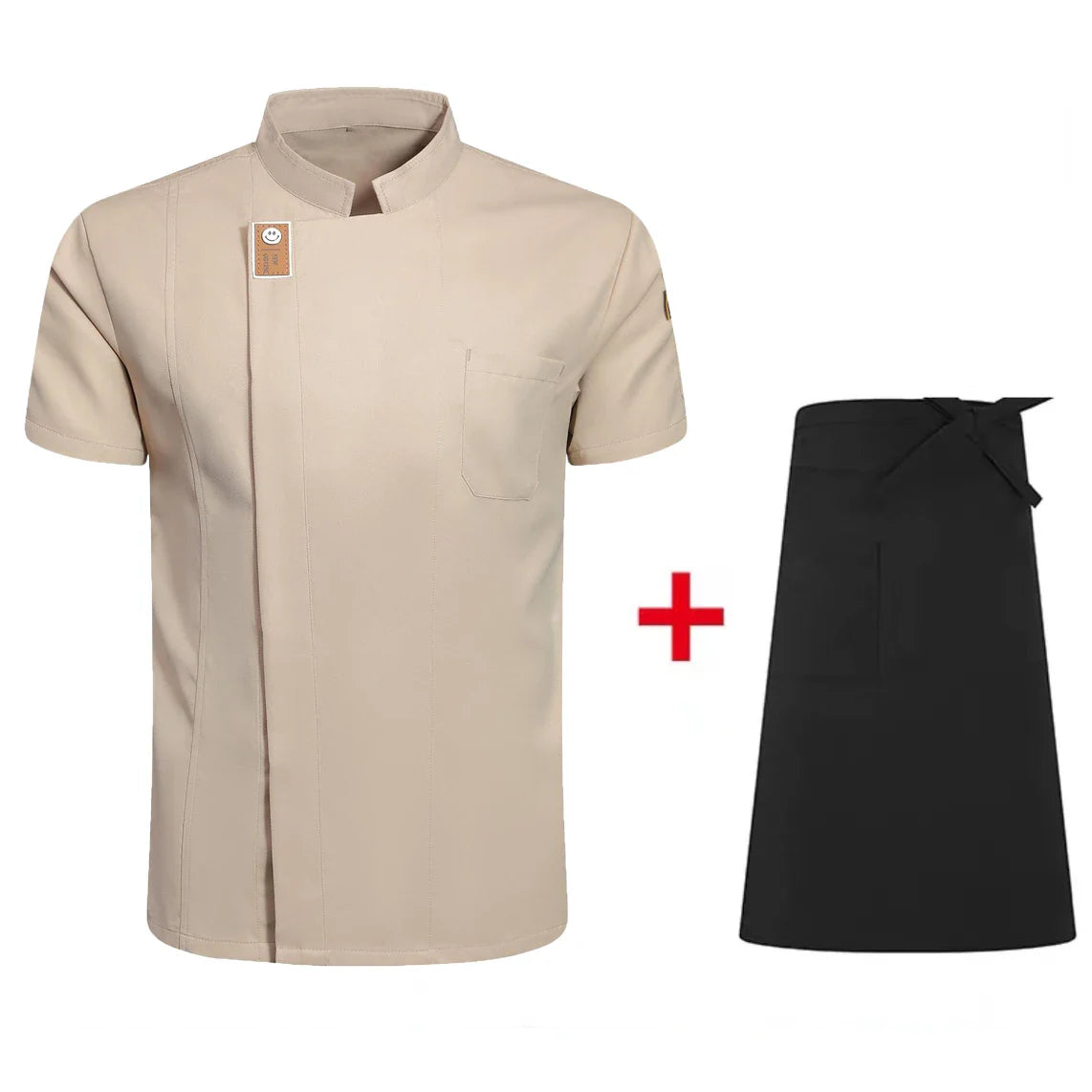 Chef Jacket for Men Women Short Sleeve Cook Shirt Bakery Restaurant Waiter Uniform Top