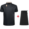 Chef Jacket for Men Women Short Sleeve Cook Shirt Bakery Restaurant Waiter Uniform Top