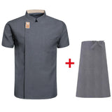 Chef Jacket for Men Women Short Sleeve Cook Shirt Bakery Restaurant Waiter Uniform Top