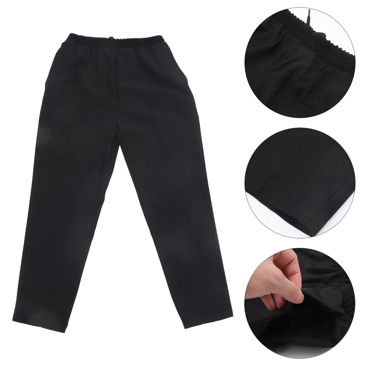 Chef Menworkwear Chef Pants Breathable Trousers Canteen Clothes Working Loose Elastic Waist Hotel Restaurant Kitchen Uniform