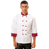 Chef's Unisex Work Uniform Mens Women Chef Shirt Cook Jacket Coat Kitchen Hotel Restaurant Canteen Waiter Cake Shop Cafe Costume