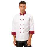 Chef's Unisex Work Uniform Mens Women Chef Shirt Cook Jacket Coat Kitchen Hotel Restaurant Canteen Waiter Cake Shop Cafe Costume