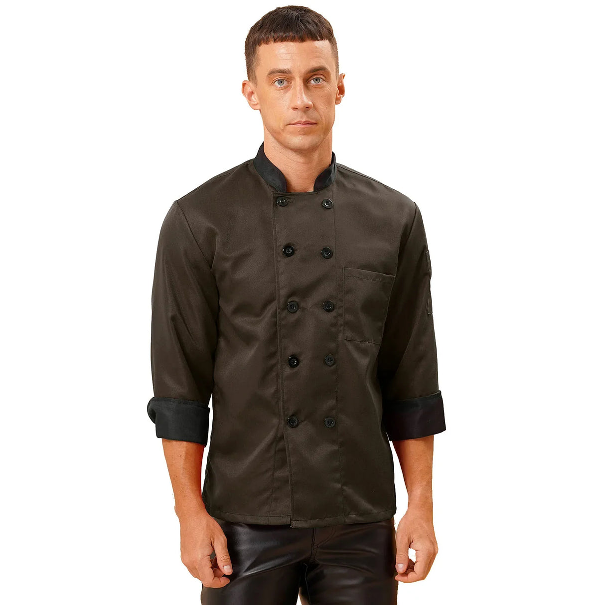 Chef's Unisex Work Uniform Mens Women Chef Shirt Cook Jacket Coat Kitchen Hotel Restaurant Canteen Waiter Cake Shop Cafe Costume