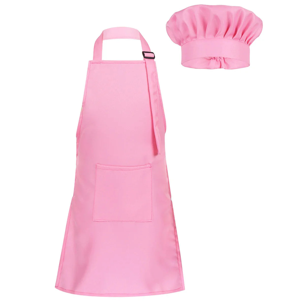 Child Kids Adjustable Apron and Chef Hat Set Kitchen Cooking Uniform Baking Painting Training Wear Boys Girls Halloween Costume