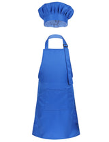 Child Kids Adjustable Apron and Chef Hat Set Kitchen Cooking Uniform Baking Painting Training Wear Boys Girls Halloween Costume