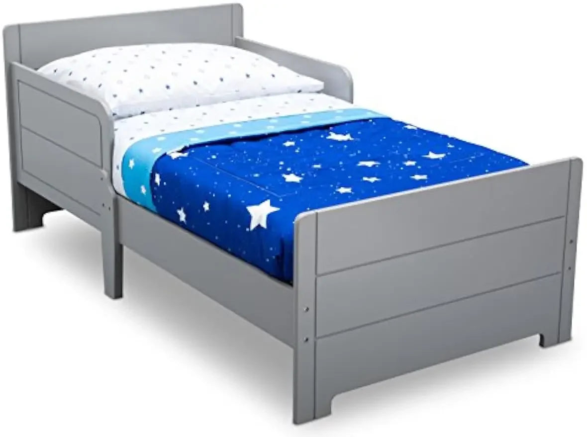 Child bed, wooden child bed, gold medal certified, with two additional guardrails, gray child bed