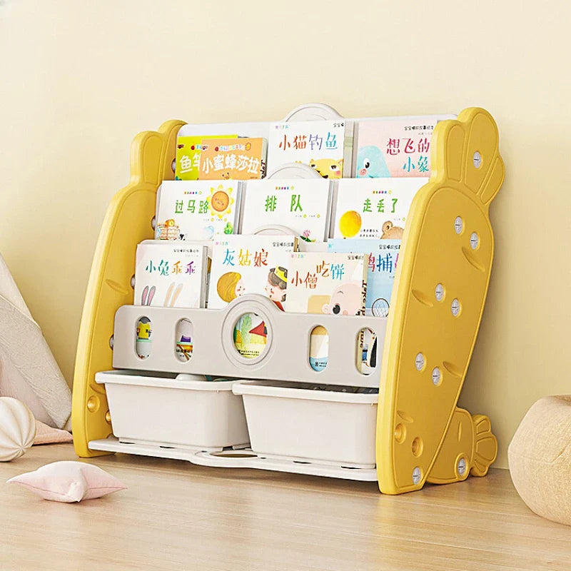 Children 039;s bookshelf storage rack integrated baby landing bookcase shelf toy small household