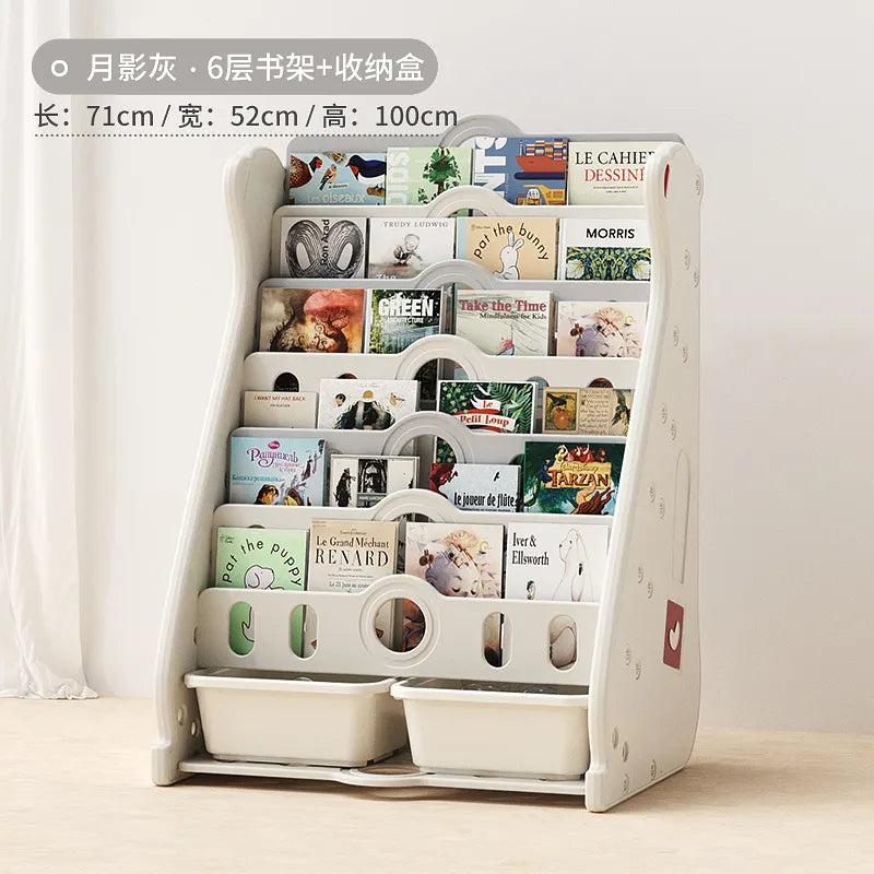 Children 039;s bookshelf storage rack integrated baby landing bookcase shelf toy small household