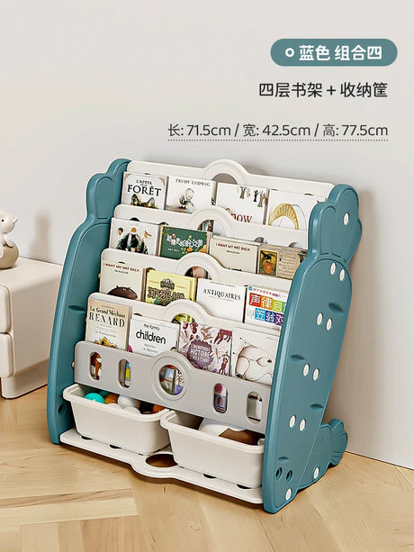 Children 039;s bookshelf storage rack integrated baby landing bookcase shelf toy small household