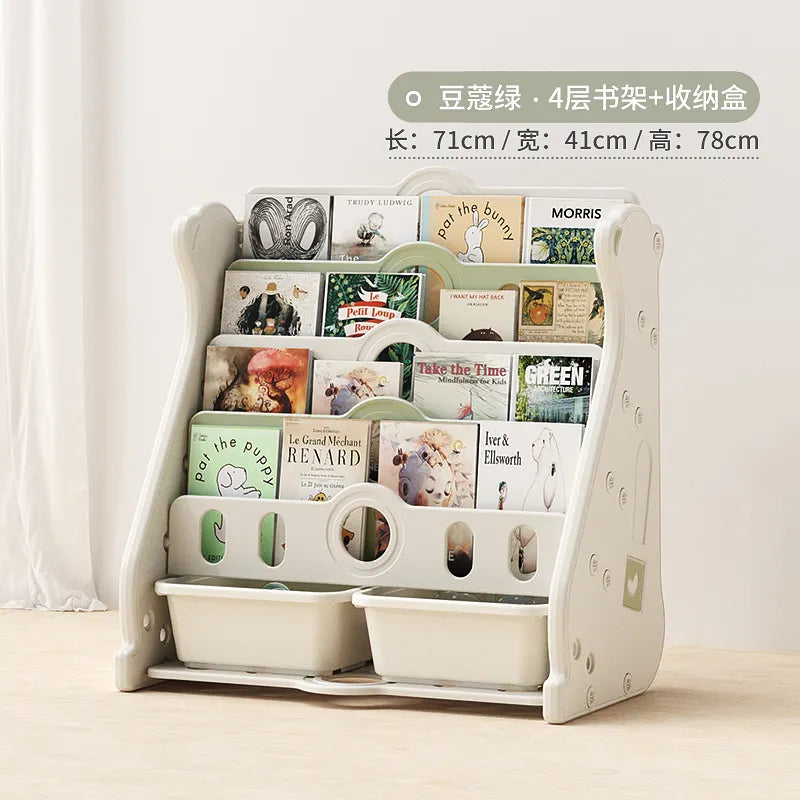 Children 039;s bookshelf storage rack integrated baby landing bookcase shelf toy small household