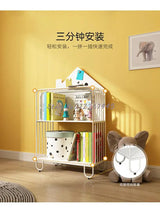 Children&#39;s Bookshelf Storage Integrated Floor Small Baby Picture Book Rack Household Bedside Rack Iron Bookcase