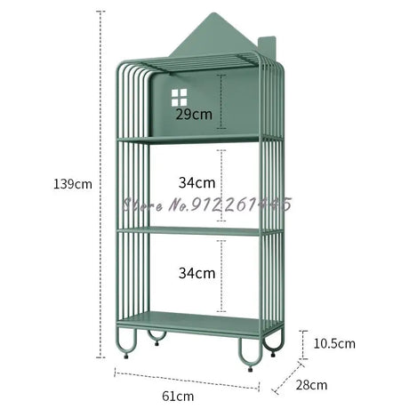 Children&#39;s Bookshelf Storage Integrated Floor Small Baby Picture Book Rack Household Bedside Rack Iron Bookcase