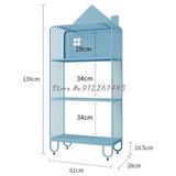 Children&#39;s Bookshelf Storage Integrated Floor Small Baby Picture Book Rack Household Bedside Rack Iron Bookcase