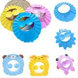 Children Baby Solid Color Ear Protection Shampoo Cap Adjustable Bath Shower Hats Artifact  Newborn Kids Care Items Supplies