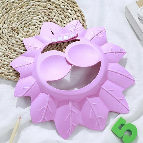 Children Baby Solid Color Ear Protection Shampoo Cap Adjustable Bath Shower Hats Artifact  Newborn Kids Care Items Supplies