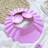 Children Baby Solid Color Ear Protection Shampoo Cap Adjustable Bath Shower Hats Artifact  Newborn Kids Care Items Supplies