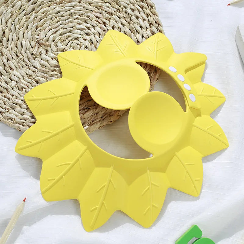 Children Baby Solid Color Ear Protection Shampoo Cap Adjustable Bath Shower Hats Artifact  Newborn Kids Care Items Supplies