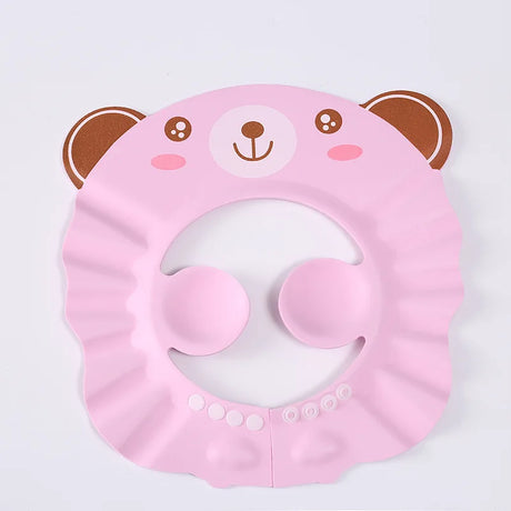 Children Baby Solid Color Ear Protection Shampoo Cap Adjustable Bath Shower Hats Artifact  Newborn Kids Care Items Supplies
