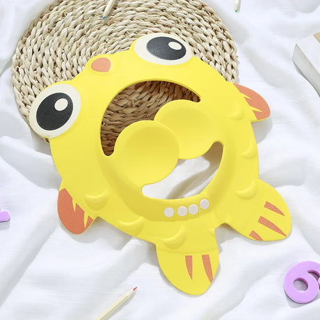 Children Baby Solid Color Ear Protection Shampoo Cap Adjustable Bath Shower Hats Artifact  Newborn Kids Care Items Supplies