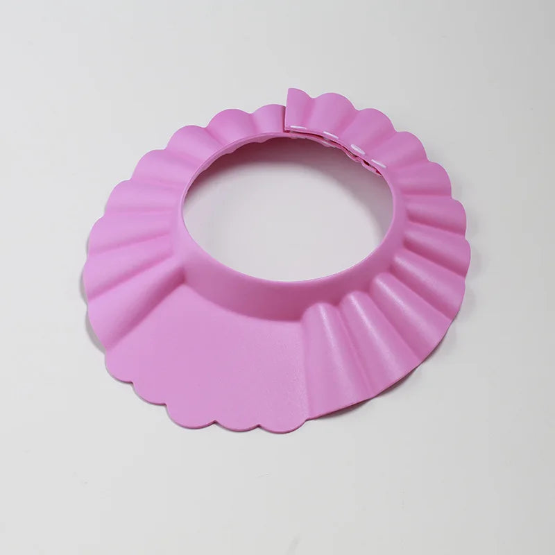 Children Baby Solid Color Ear Protection Shampoo Cap Adjustable Bath Shower Hats Artifact  Newborn Kids Care Items Supplies