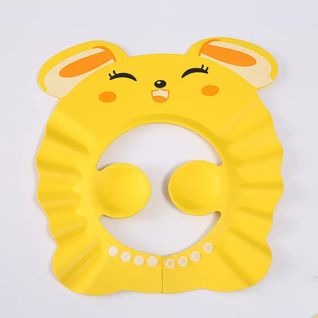 Children Baby Solid Color Ear Protection Shampoo Cap Adjustable Bath Shower Hats Artifact  Newborn Kids Care Items Supplies