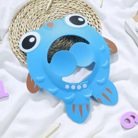 Children Baby Solid Color Ear Protection Shampoo Cap Adjustable Bath Shower Hats Artifact  Newborn Kids Care Items Supplies