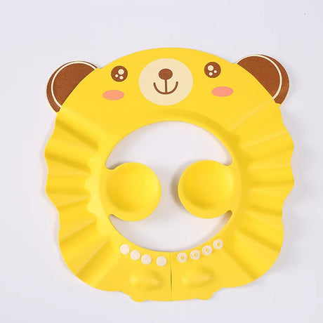 Children Baby Solid Color Ear Protection Shampoo Cap Adjustable Bath Shower Hats Artifact  Newborn Kids Care Items Supplies