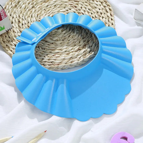 Children Baby Solid Color Ear Protection Shampoo Cap Adjustable Bath Shower Hats Artifact  Newborn Kids Care Items Supplies