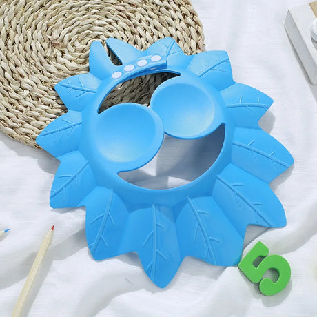 Children Baby Solid Color Ear Protection Shampoo Cap Adjustable Bath Shower Hats Artifact  Newborn Kids Care Items Supplies