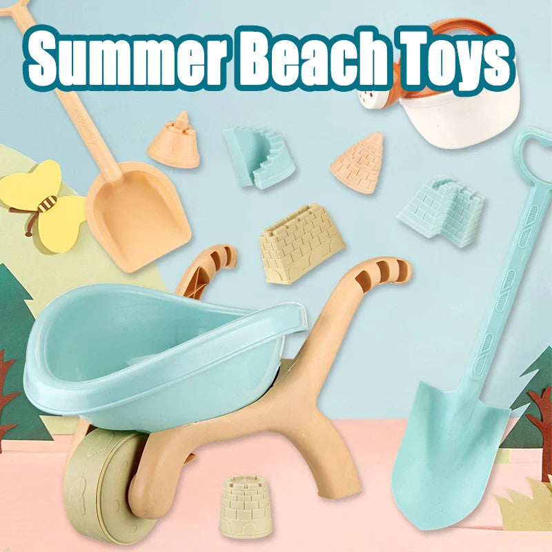 Children Beach Toys For Sand Digging Cart Toy For Beach Molds Toy Summer Outdoor Sand Play Water Shovel Beach Sand Toys For Kids