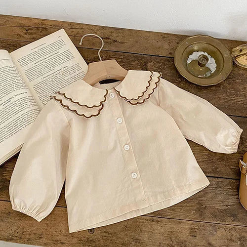 Children Clothes Suit Infant Baby Girls Clothing Set Long Sleeve Embroidered Shirt+Denim Jumpsuit Autumn Spring Clothes Suit