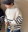 Children Clothing Kids Sweater 2023 Spring New Boys and Girls Striped Knitted Sweater Baby loose Fashionable Casual Sweater